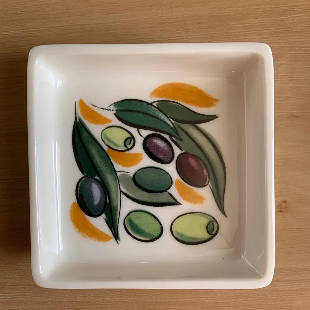 VINTAGE CHINA PORCELAIN BREAD & OIL DIPPING SET 2 SPREADERS